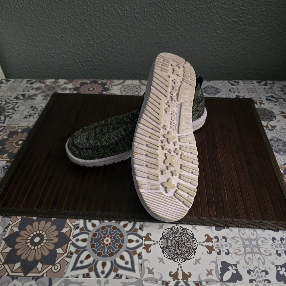 Women's Heydude Knit Loafers in Black and Gray - Picture 3 of 3